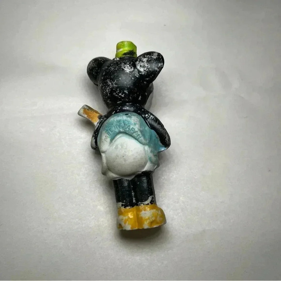 Vintage 1930s Minnie Mouse Bisque Musical Figurine Made in Japan Blue C69 - Picture 7 of 10